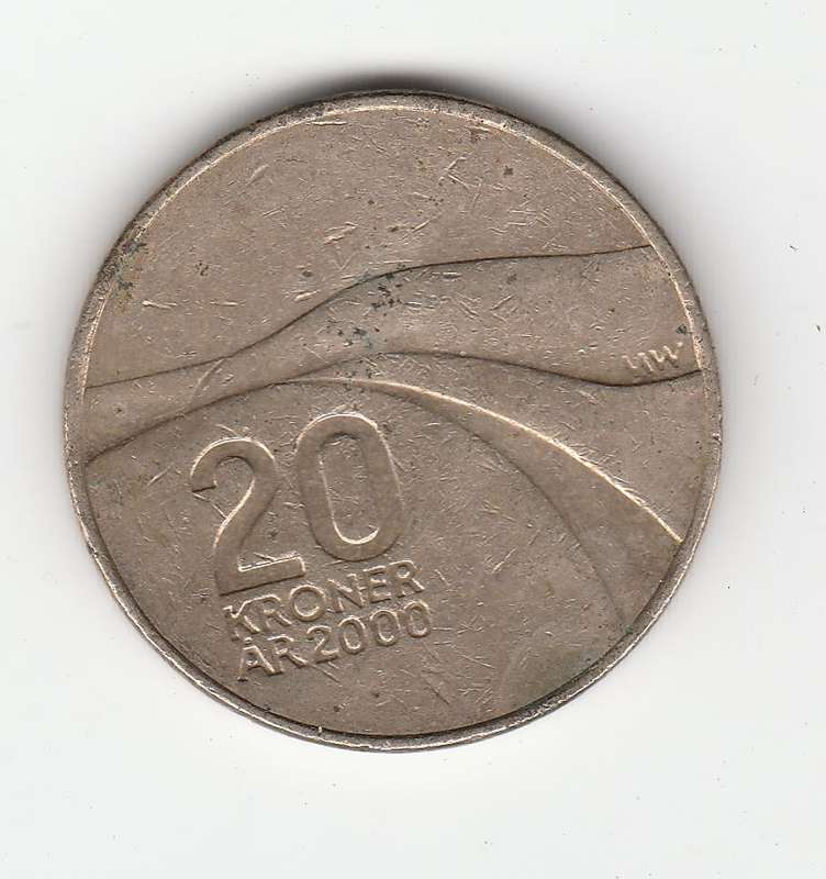 NORWAY 20 KRONER AR2000 FACE VALUE R32.18