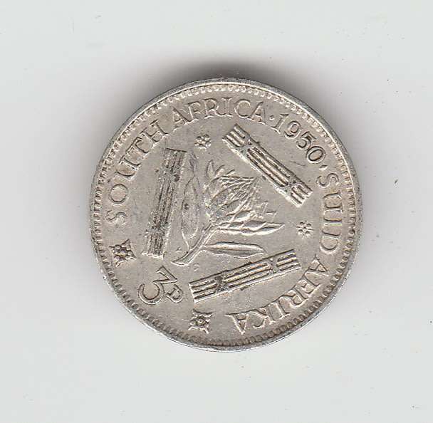 SOUTH AFRICA 3D 1950 SILVER