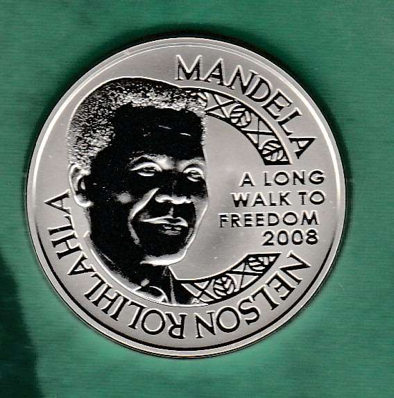 MANDELA ROBBEN ISLAND SILVER 1 OZ NOBEL COMMEMORATIVE MINT OF NORWAY IN FOLDER