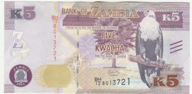 ZAMBIA 5 KWACHA 2015