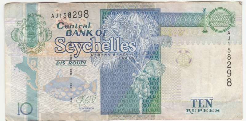 SEYCHELLES 10 RUPEES 2013