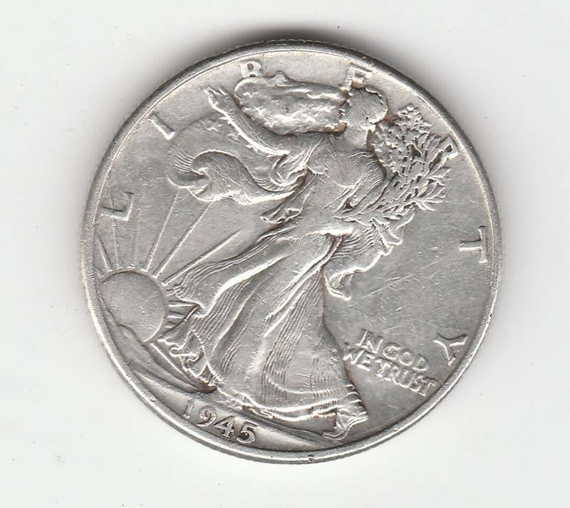 USA HALF DOLLAR 1945 SILVER