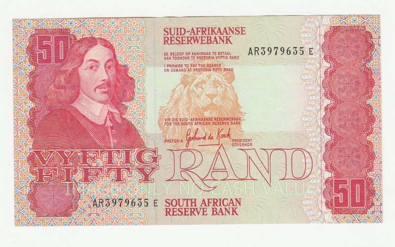 SOUTH AFRICA R50 DE KOCK - 1984 - UNC