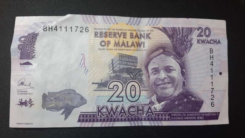 MALAWI 20 KWACHA HIGH GRADE