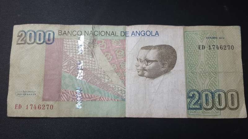 ANGOLA 2000 KWANZA 2012 FACE VALUE R60