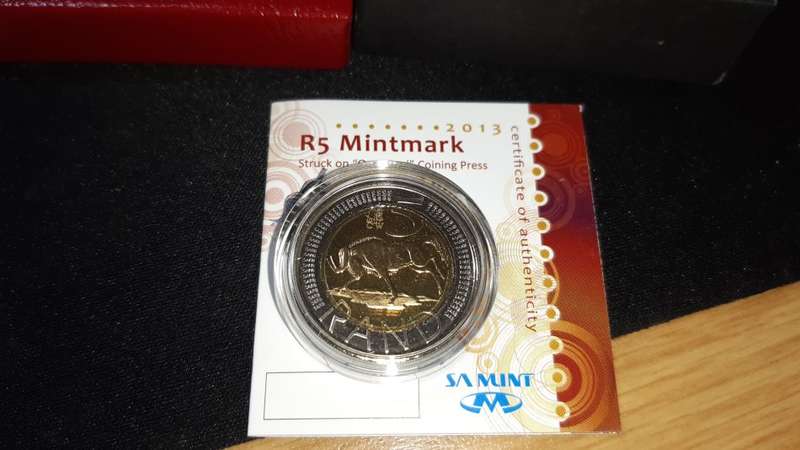 SOUTH AFRICA R5 OOM PAUL  2013 MINT MARK IN BOX WITH COA