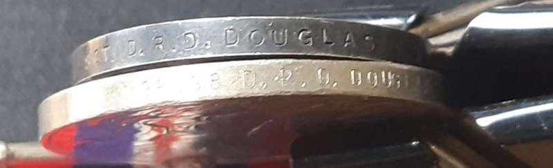 SOUTH AFRICA AIRFORCE EFFICIENCY MEDAL PAIR SGT D.R.D. DOUGLAS S.A.A.F WITH 39-45 WAR MEDAL