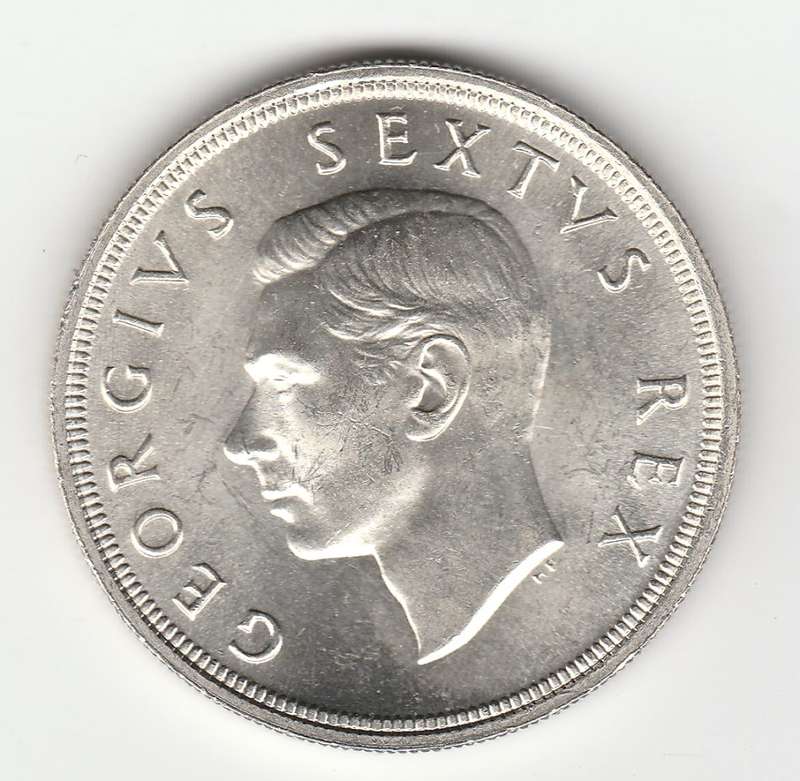 SOUH AFICA 5 SHILLINGS 1948 UNC