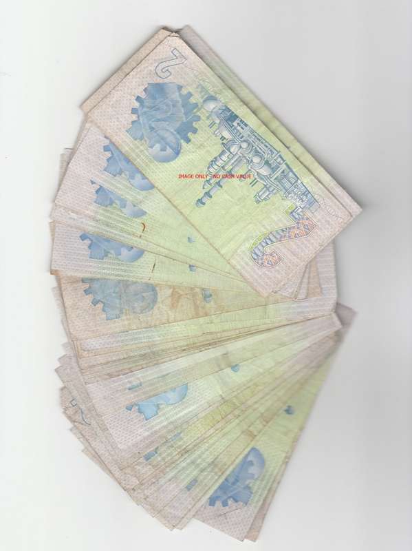 SOUTH AFRICA BUNDLE OF 50 R2 NOTES VF/VF+