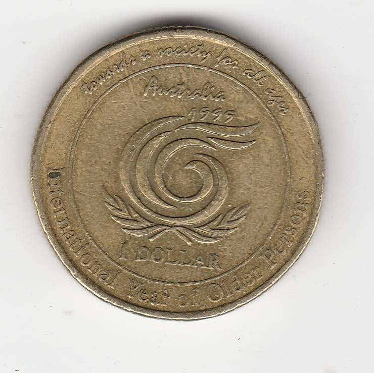 AUSTRALIA $1 INTERNATIONAL YEAR OF OLDER PERSONS 1999