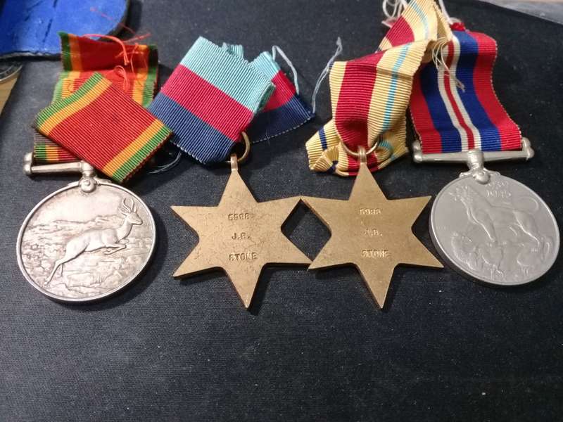 SOUTH AFRICA WWII GROUP 5988 J.B.STONE - F/S WITH RIBBON