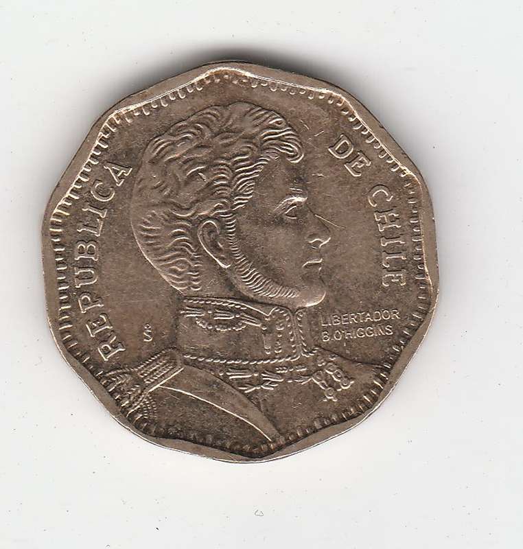 CHILE 50 PESOS 2017 AUNC