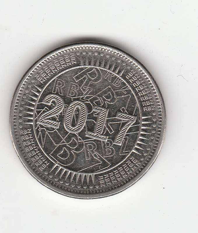 ZIMBABWE 50 CENTS BOND COIN 2017 HIGH GRADE