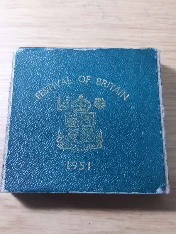 GREAT BRITAIN 1951 5 SHILLINGS FESTIVAL OF BRITAIN - UNC IN ORIGINAL CASE WITH CERTIFICATE