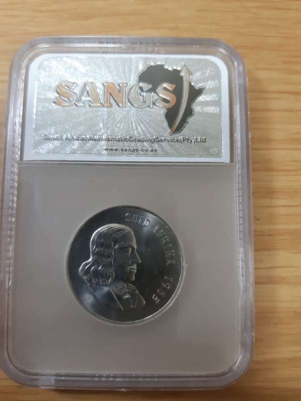 SUID AFRIKA 50 CENTS 1965 PF 63 SANGS - AFRIKAANS LEGEND