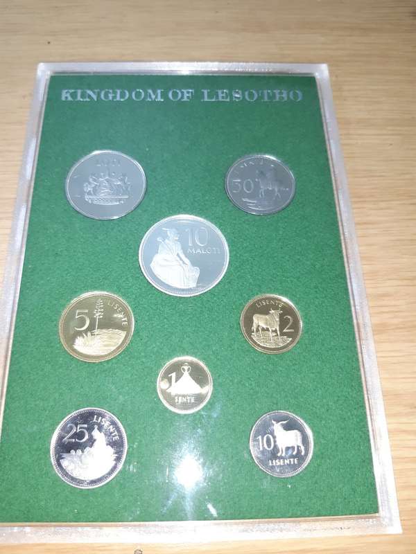 LESOTHO PROOF SET 1980 WITH C.O.A INC SILVER 10 MALOTI