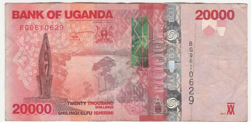 UGANDA 20000 SHILLINGS 2017 FV=R80.23