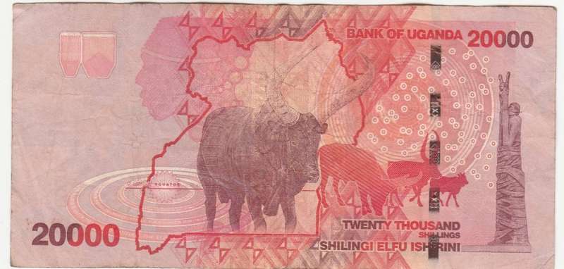 UGANDA 20000 SHILLINGS 2017 FV=R80.23