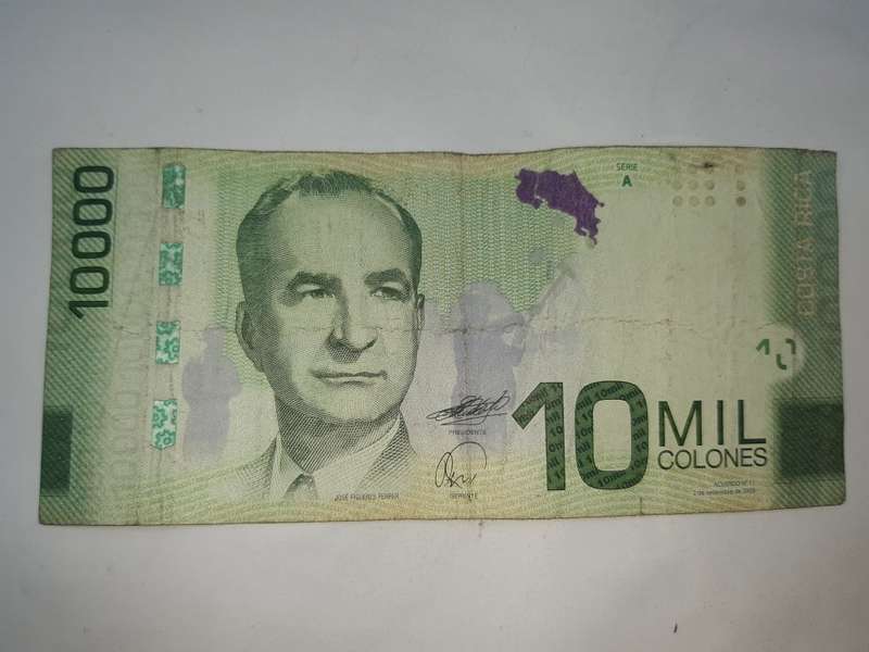 COSTA RICA 10 000 COLONES SLOTH - FV=R234