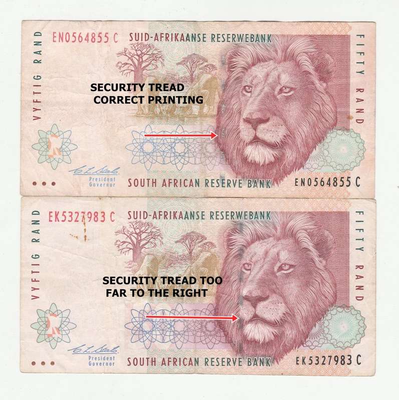 PAIR OF ERROR STALS R50's - ONE MISSING 50 OTHER INCORRECT SECURITY TREAD - SEE SCANS