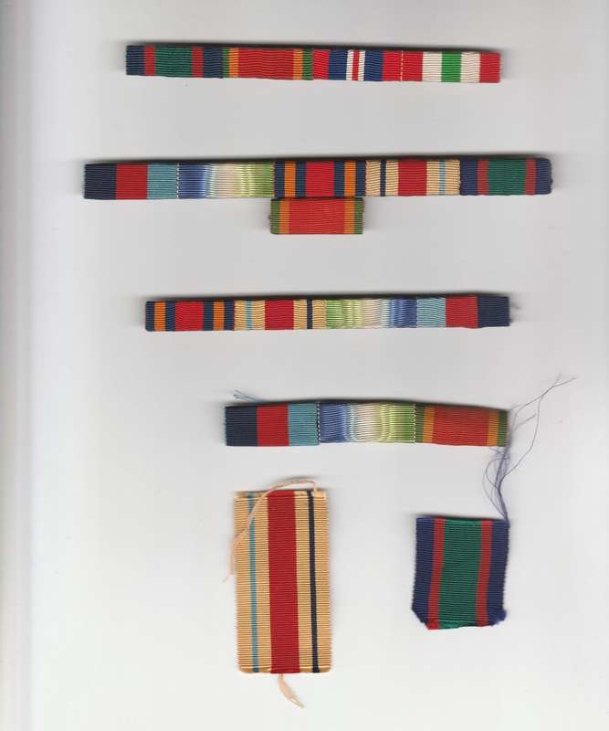 MEDAL BARS FOR 7 MEDALS INC ATLANTIC AND BURMA STAR - WITH PAPERWORK PICTURE 67230 REIMERS