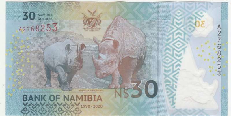 NAMIBIA $30 - 30TH INDEPENDENCE ANNIVERSARY - 3 DECADES OF PEACE AND STABILITY - POLYMER