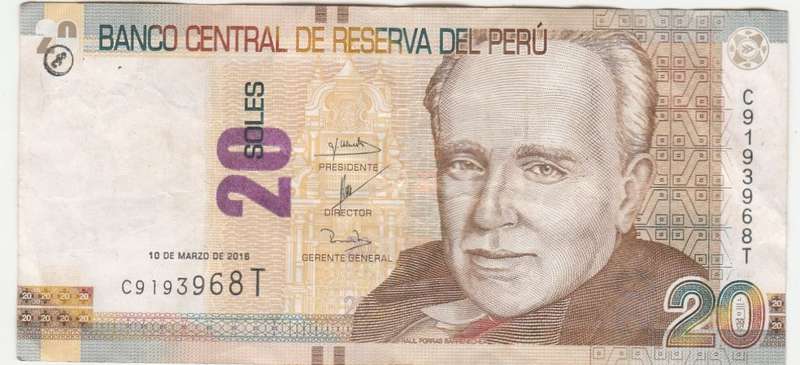 PERU 20 SOLES 2016 FV=R71.27