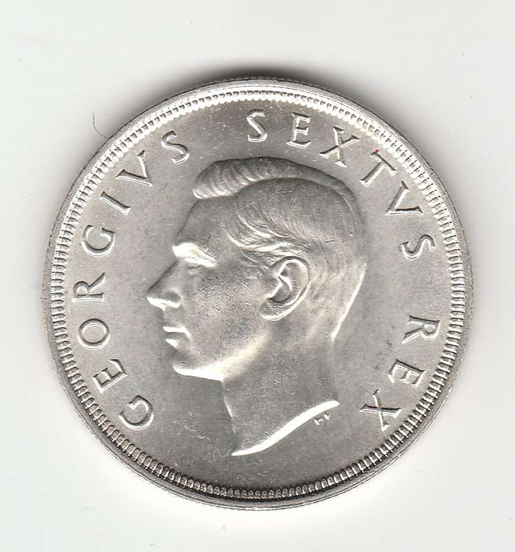 SOUTH AFRICA 5 SHILLINGS 1951 COULD GRADE MS63