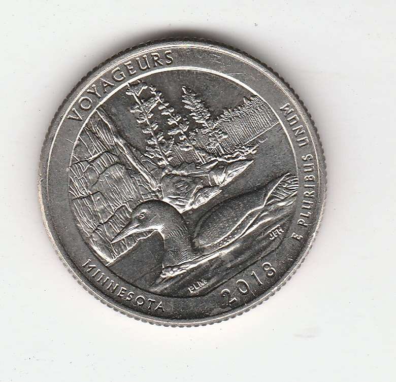 USA QUARTER DOLLAR VOYAGEURS 2018 AUNC