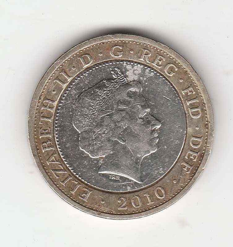 GREAT BRITAIN 2 POUNDS FLORENCE NIGHTINGALE BIMETAL 2010