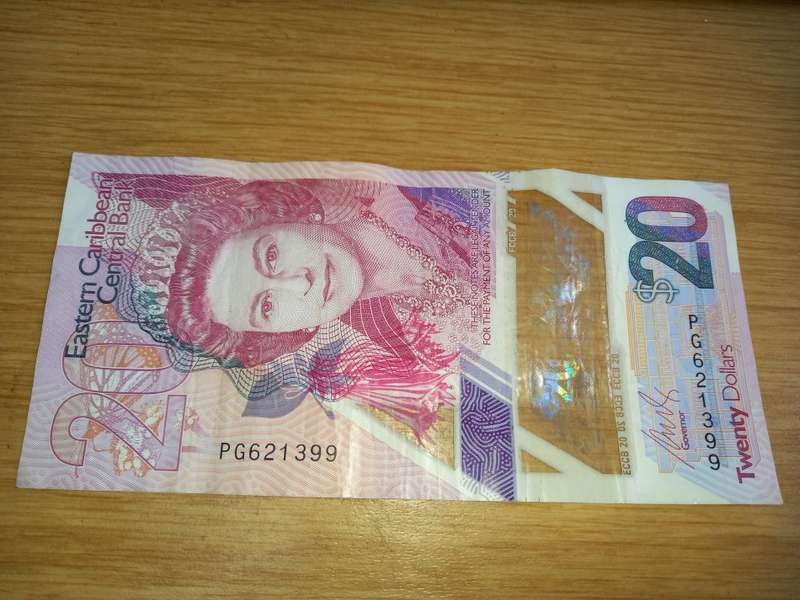 EASTERN CARIBBEAN STATES 20 DOLLARS NEW SERIES POLYMER MONTSERRAT