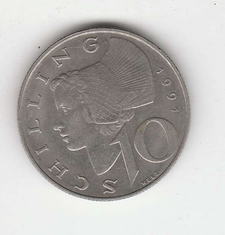 AUSTRIA 10 SHILLINGS 1991