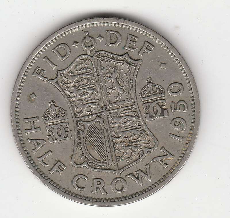 GREAT BRITAIN HALF CROWN 1950