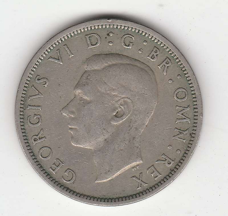 GREAT BRITAIN HALF CROWN 1950