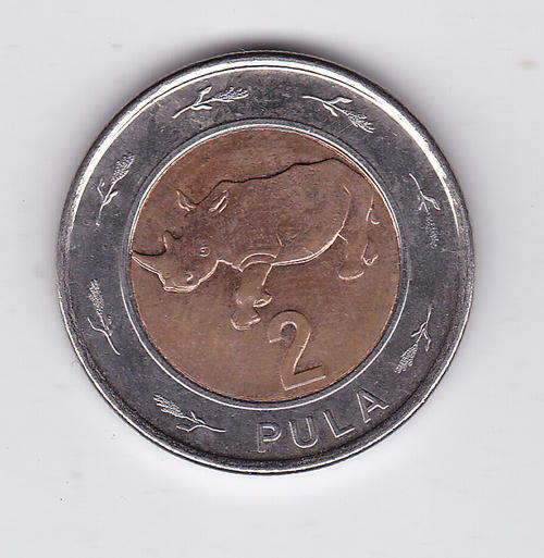 BOTSWANA 2 PULA 2013 BI METAL HIGH GRADE