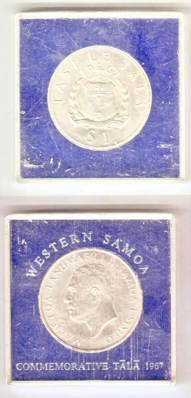 WEST SAMOA 1 DOLLAR COMMEMORATIVE TALA COIN 1967 - 1 DOLLAR