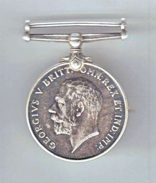 BRITISH WAR MEDAL WORLD WAR 1 - BURG. I.J. VENTER. 20 STE B.S.