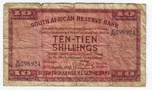 POSTMUS TEN SHILLINGS E26 098924 - 26 SEPTEMBER 1936