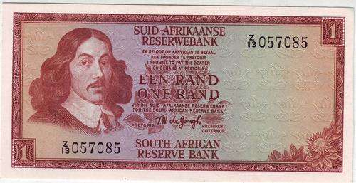 ONE RANDS REPLACEMENT NOTE DE JONGH Z 13 057085