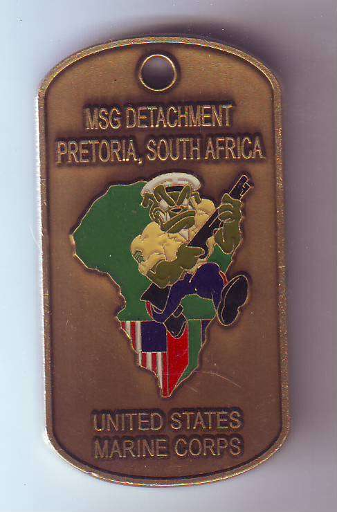 UNITED STATES MARINE CORPS MSG DETACHMENT PRETORIA SOUTH AFRICA BADGE