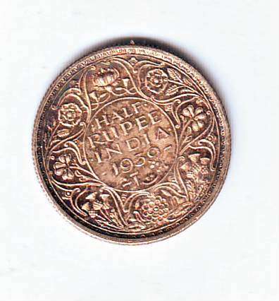INDIA HALF RUPEE 1939