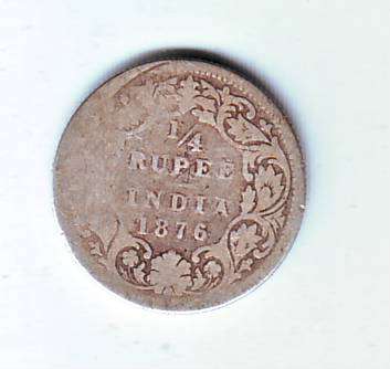 INDIA 1/4 RUPEE 1876