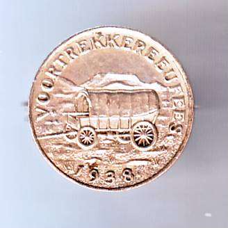 VOORTREKKER EEUFEES 1938 BADGE - STERLING SILVER