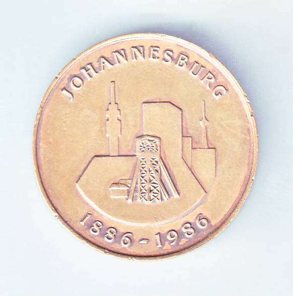 JOHANNESBURG 1886-1986 MEDALION