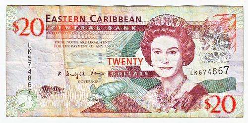 EASTERN CARIBBEAN 20 DOLLARS - NUTMEG GRANADA