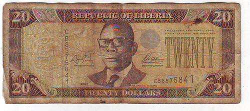 LIBERIA TWENTY DOLLARS 2003 WILLIAM TUBMAN