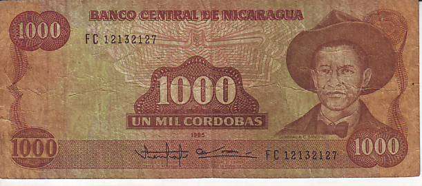 NICARAGUA 1000 CORDOBAS - GENERAL A.C. SANDINO