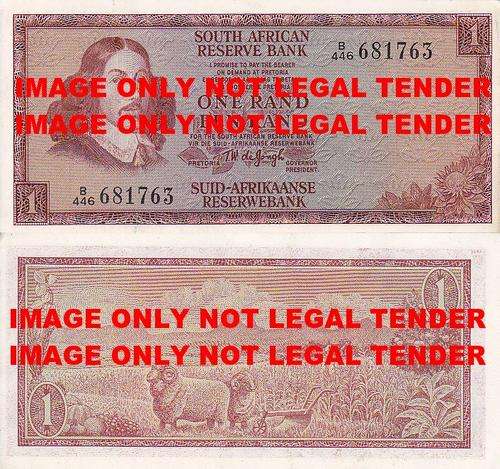 SOUTH AFRICA 1 RAND T.W. DE JONGH B446 681763