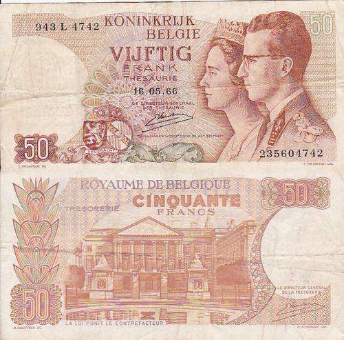 BELGIUM 50 FRANCS 16-05-1966