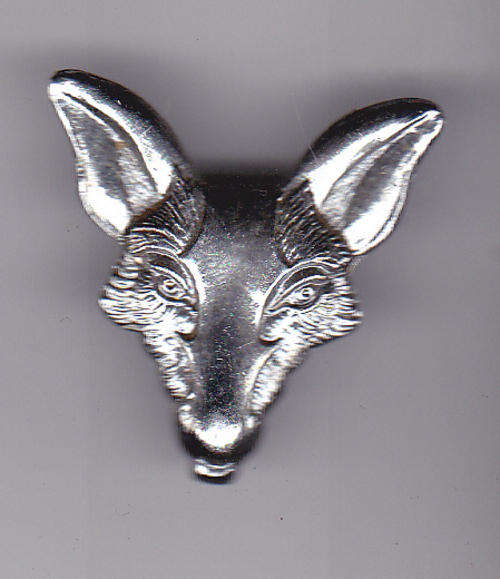SOUTH AFRICAN MILITARY INTELLIGENCE CORPS CHROMED COLLAR BADGE
